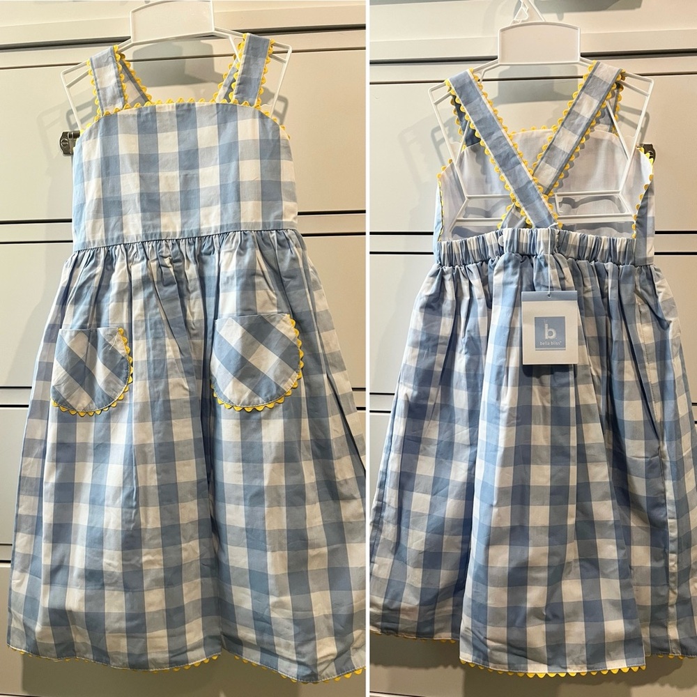 Bella Bliss 3T Gingham Dress NWT